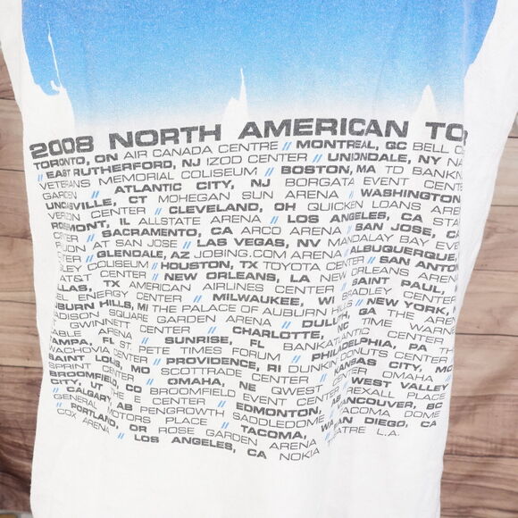 VINTAGE NEW KIDS ON THE BLOCK 2008 NORTH AMERICAN TOUR T-SHIRT SZ M ANVIL - Picture 7 of 10